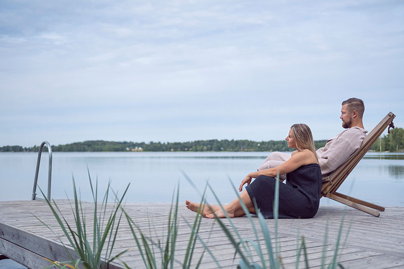 Nedkøling efter saunaen
